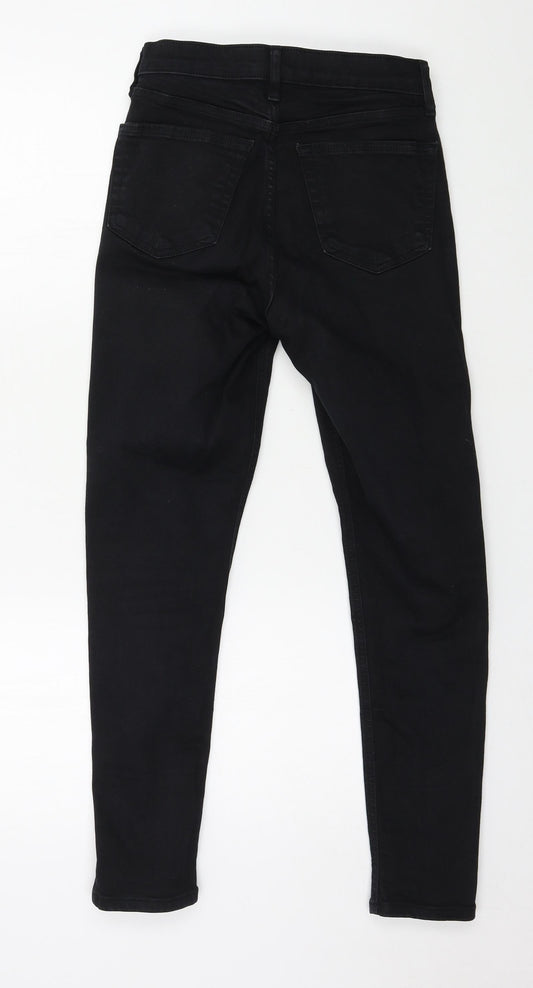 Topshop Womens Black Denim Skinny Jeans Size 26 in L25 in