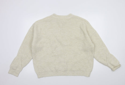 Primark Womens Ivory Knit Pullover Jumper Size 12