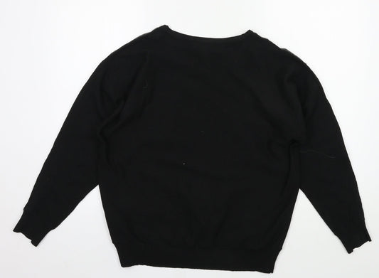 Primark Womens Black Knit Pullover Jumper Size 12