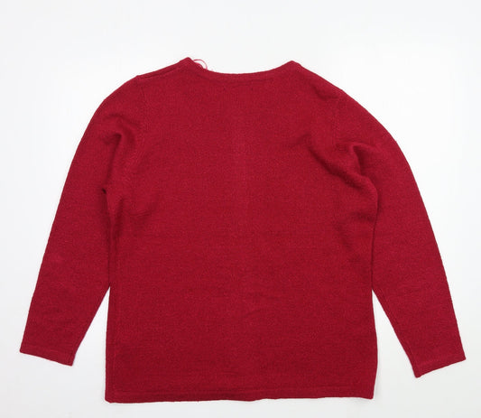 Womens UK Size M Bonmarché Pink Cardigan Jumper