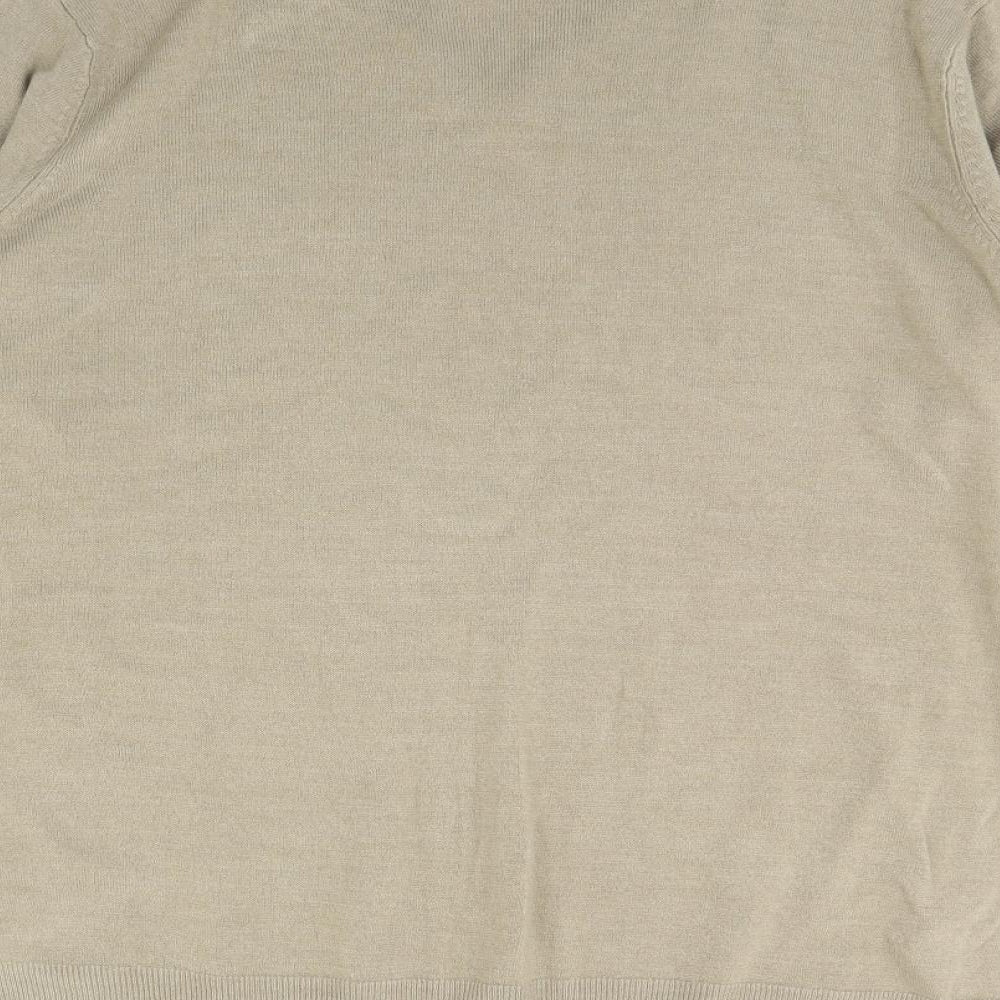 F&F Mens Beige Pullover Jumper Size XL