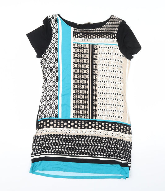 Additional front view of Principles women’s multicoloured geometric mini, size UK 14
