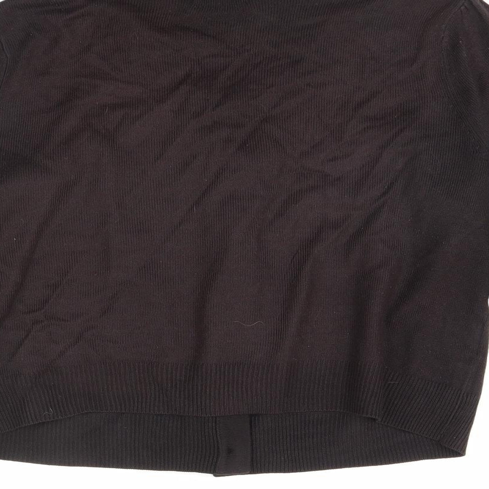 Brand and care label for Papaya women’s brown jacket, size UK 14