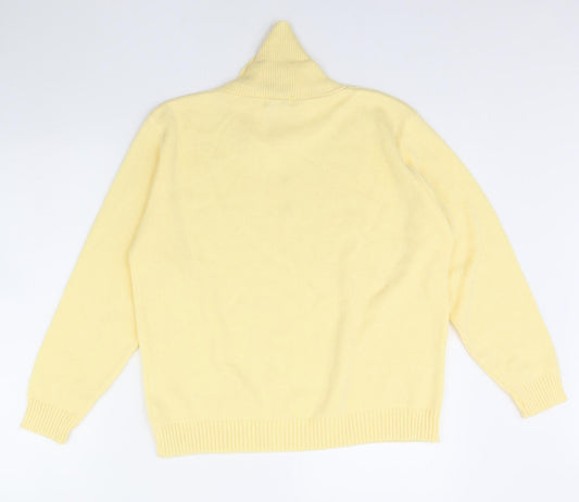 Lizzi Clarke Womens Yellow Henley Jumper Size L