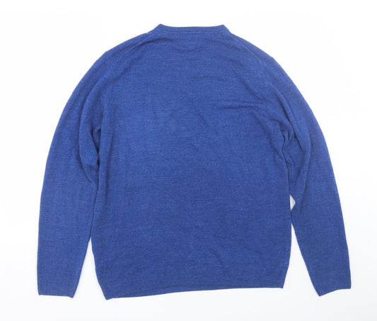 F&F Mens Blue Pullover Jumper Size L