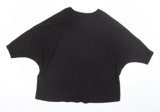 New Look Womens Black Striped Basic T-Shirt Size S