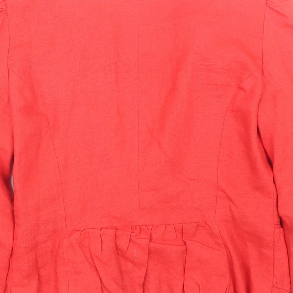 Topshop Womens Red   Jacket Suit Size 10