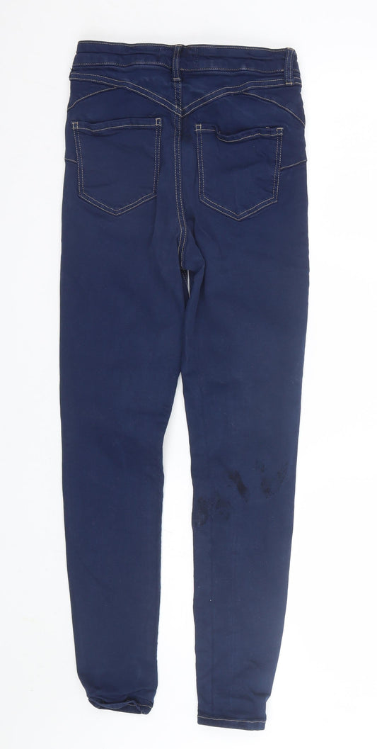 New Look Womens Blue Denim Skinny Jeans Size 8 L26 in