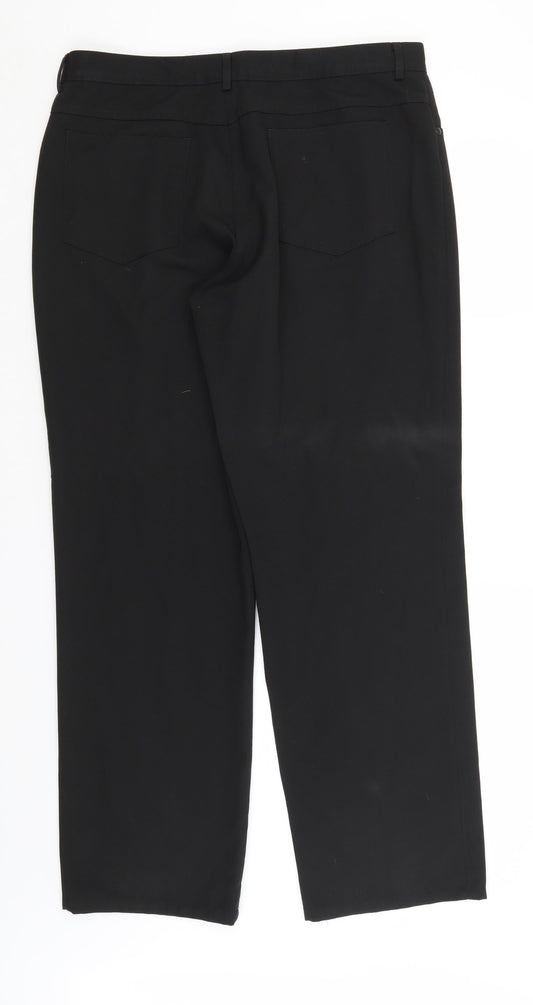 Moto Mens Black Dress Pants Trousers Size 36 in L31 in