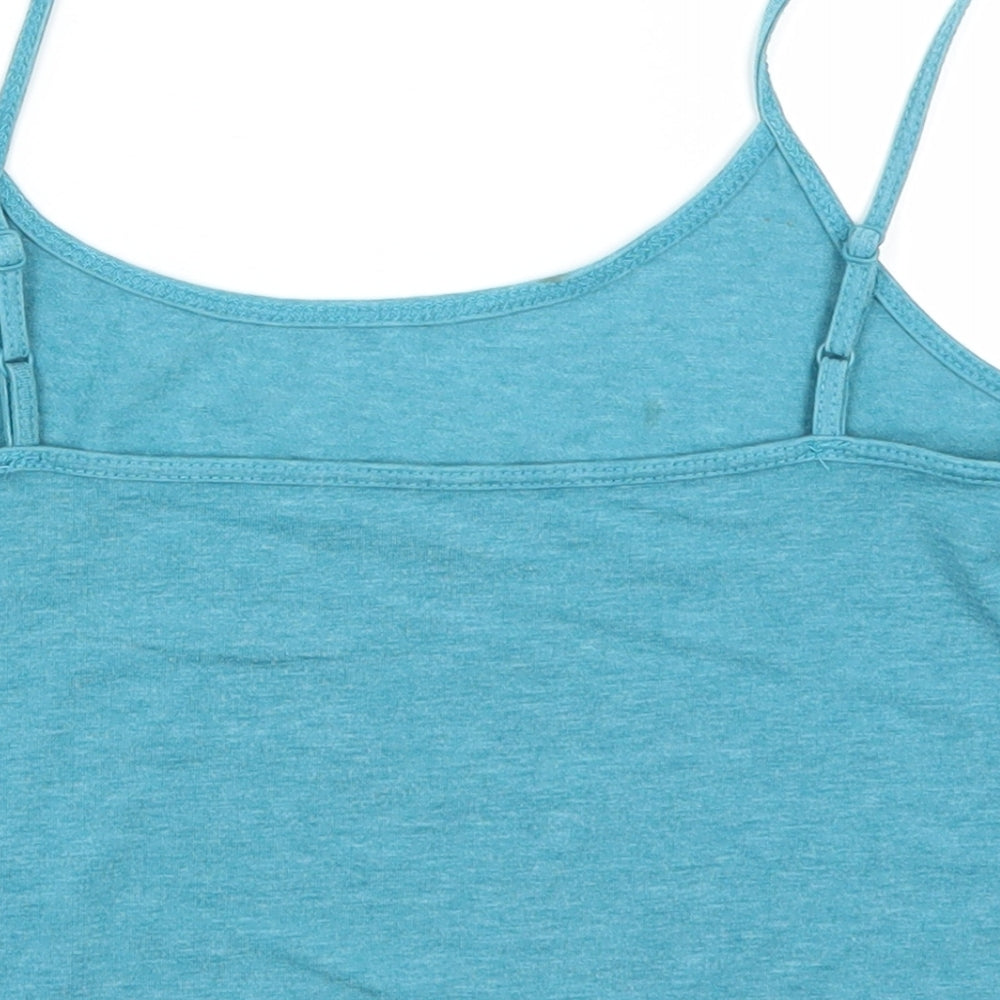 Womens UK Size S Preworn Blue Basic Tank