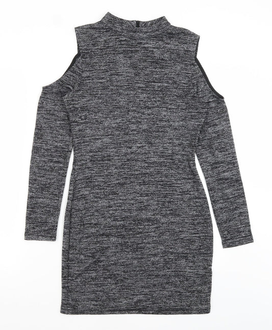 Additional front view of Parisian women’s grey bodycon, size UK 12