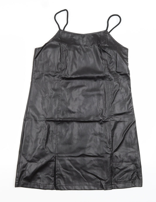 Additional front view of SHEIN women’s black a-line, size S