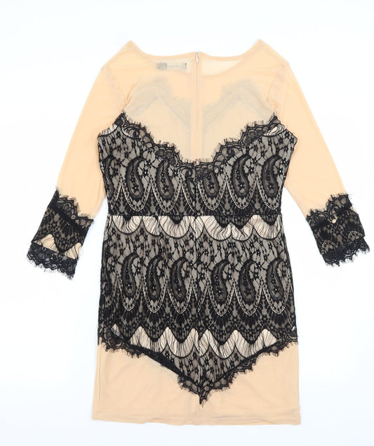 Boohoo Womens Pink Paisley Pencil Dress Size 12