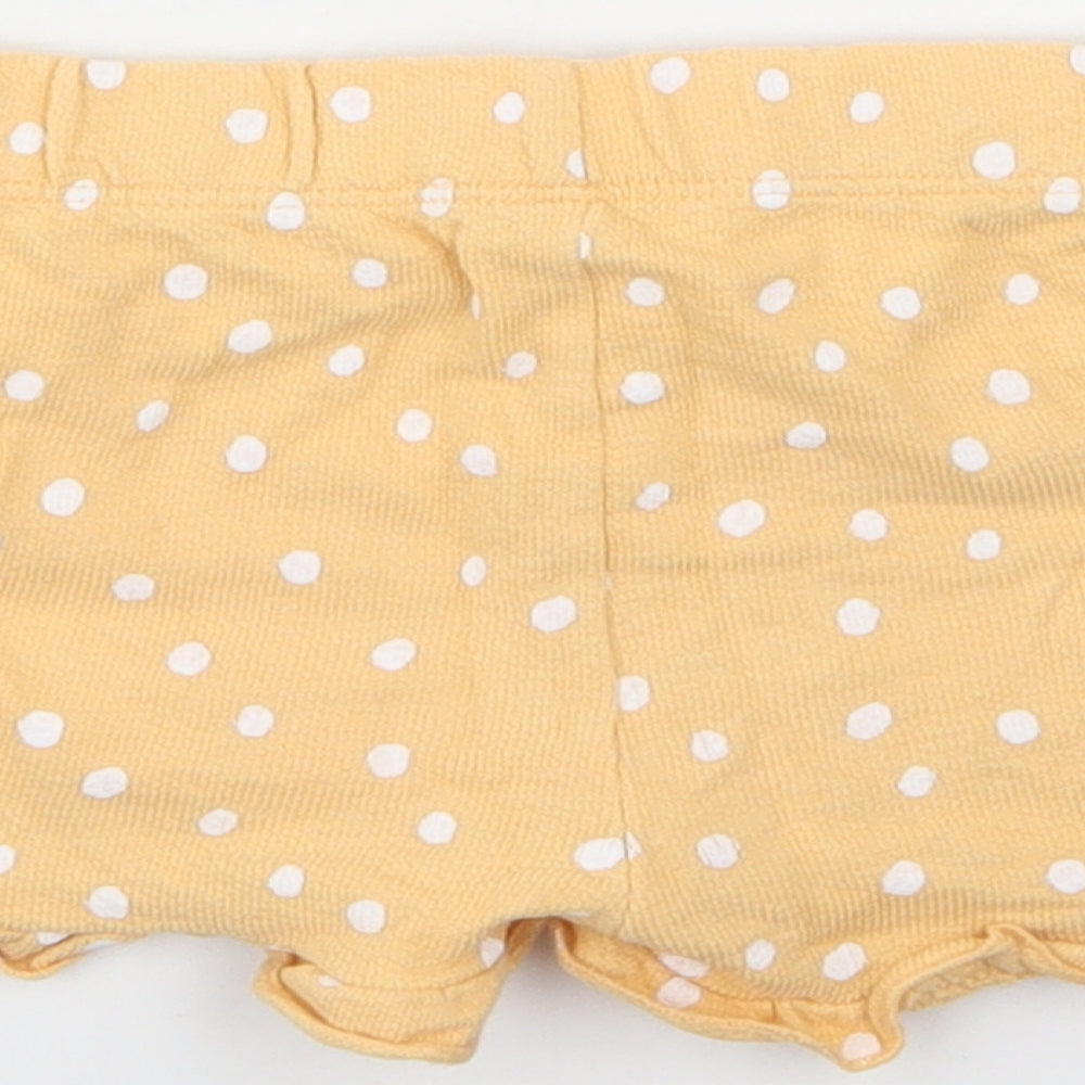 George Girls Yellow Spotted Capri Trousers Size 12-18 Months
