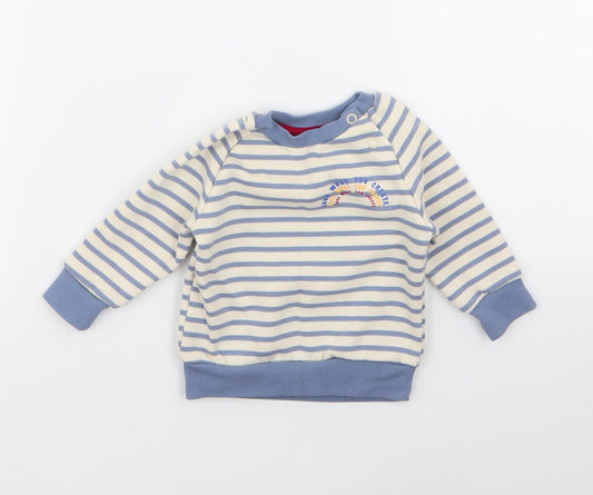 Primark Boys Multicoloured Striped Pullover Jumper Size 3-6 Months