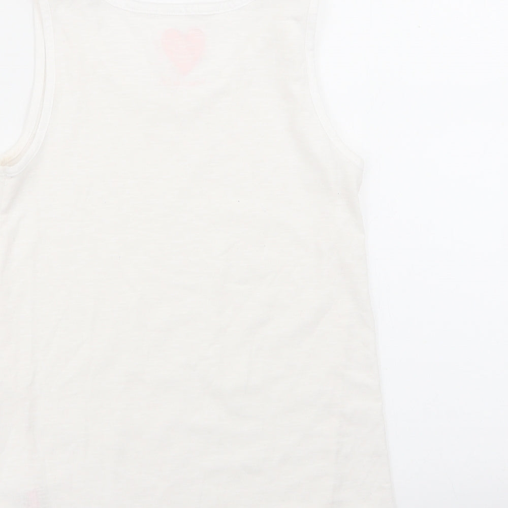 F&F Girls White Basic T-Shirt Size 9-10 Years