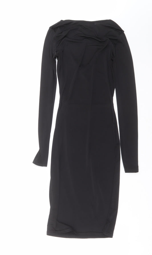 PRETTYLITTLETHING Womens Black Bodycon Size 4