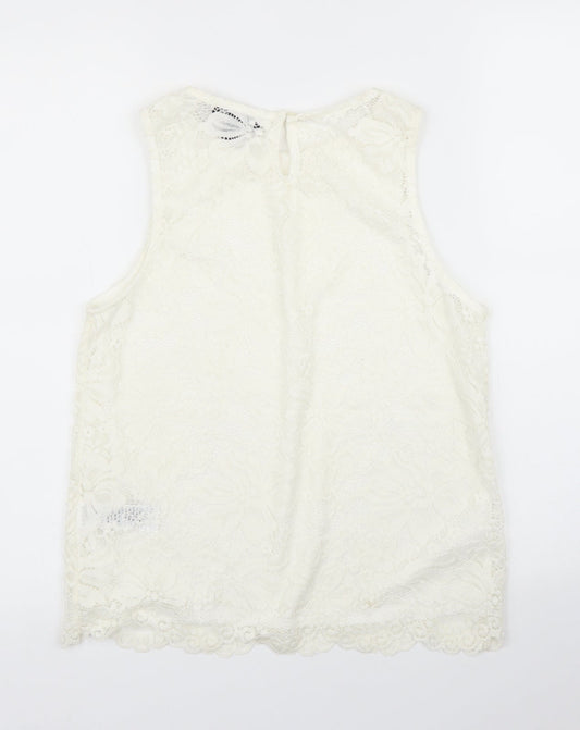 Womens UK Size 6 New Look Ivory Basic Blouse