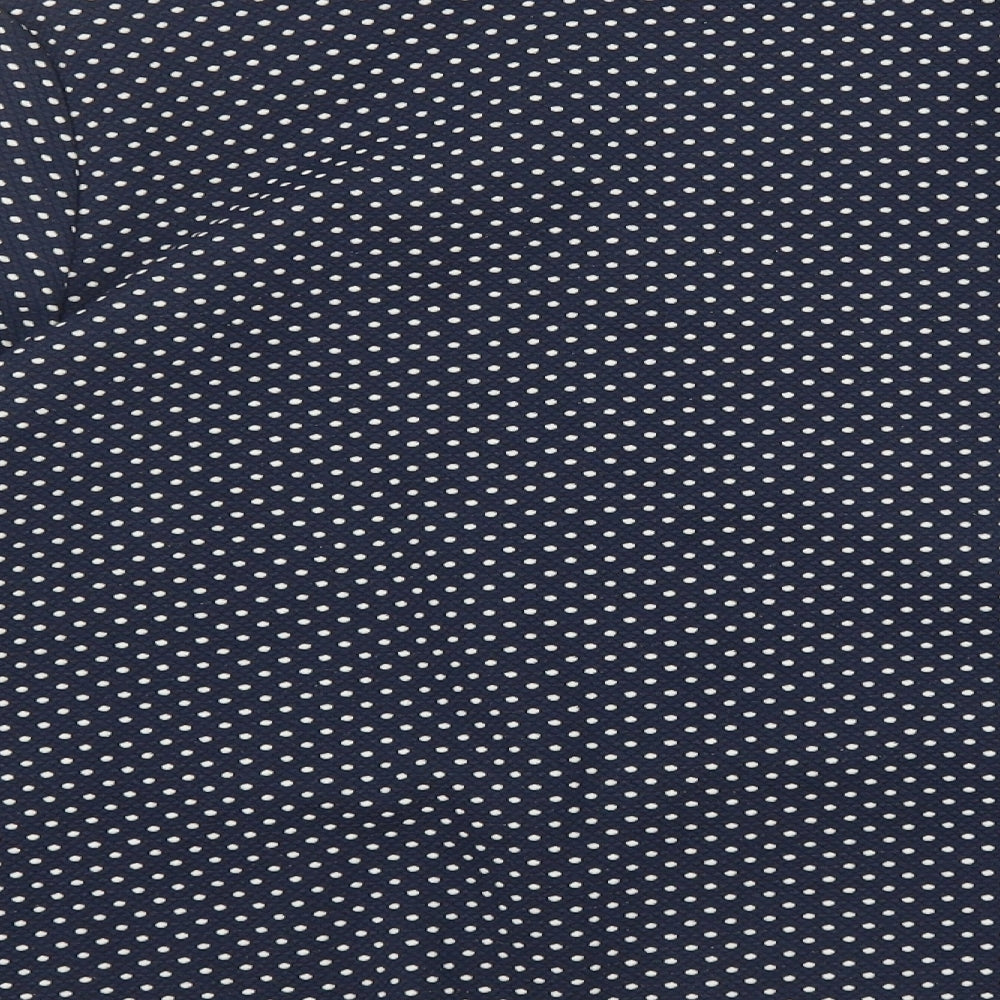 M&S Womens Blue Polka Dot Jacket Blazer Size 10