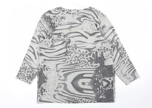 Womens UK Size L Ann Marie Grey Pullover Jumper