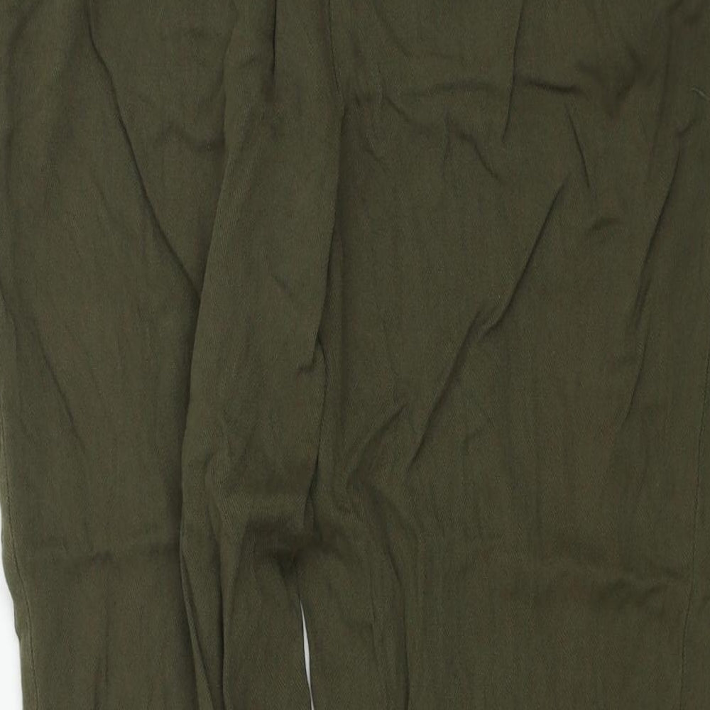 Womens UK Size 10 New Look Regular Fit Green Trousers
