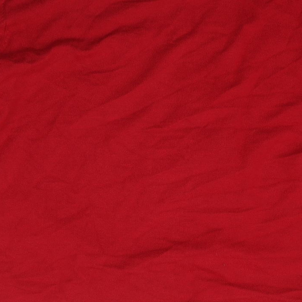 JUST ELEGANCE Womens Red Striped Pullover Jumper Size L