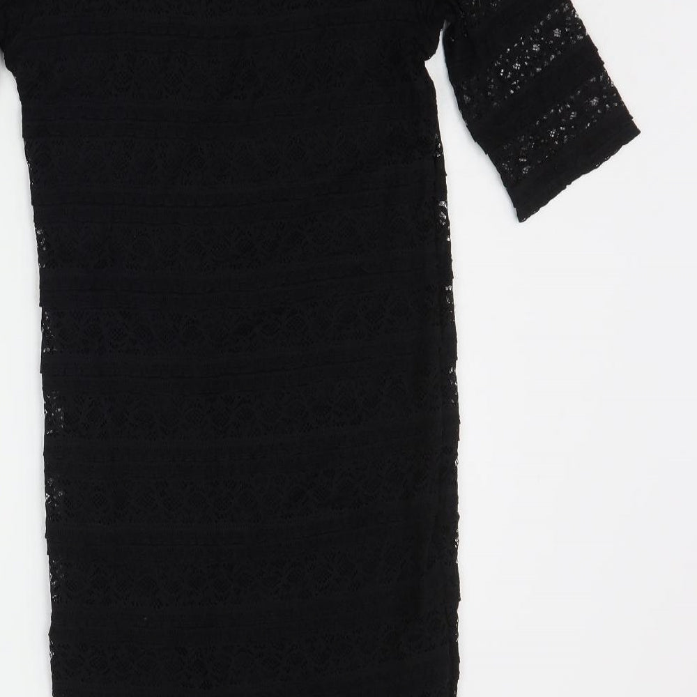 Divided Womens Black A-Line Size 12