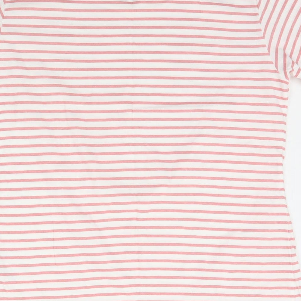 Primark Womens Pink Striped Basic T-Shirt Size M