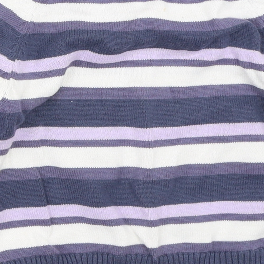 Matalan Girls Purple Striped Pullover Jumper Size 12-18 Months