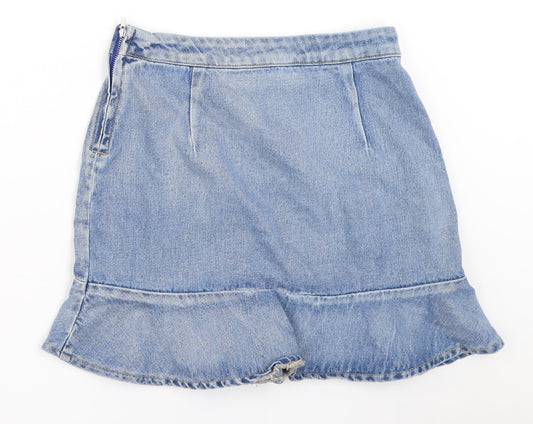 Primark Womens Blue Denim Mini Skirt Size 8