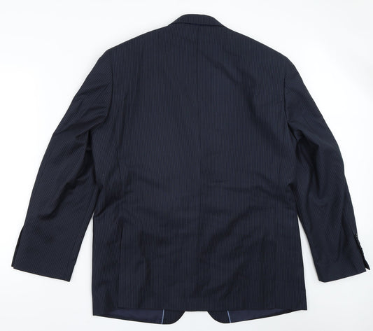 Mens UK Size 44 Greenwoods Regular Blue Suit Jacket