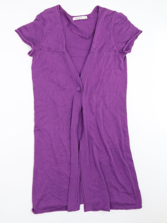Womens UK Size S Sandwich Purple Cardigan Jumper
