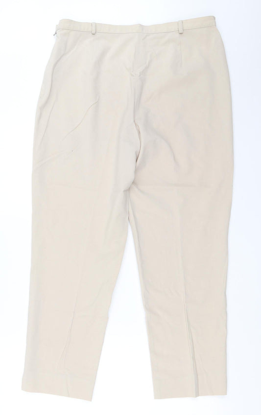 Womens UK Size 16 Berkertex Regular Fit Beige Trousers