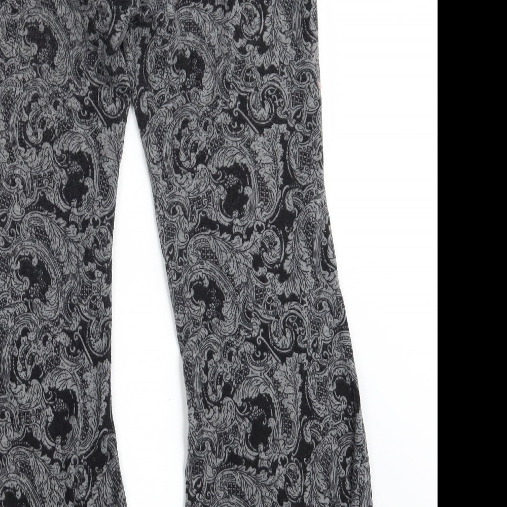 QED London Womens Grey Paisley Bloomer Trousers Size S L29 in