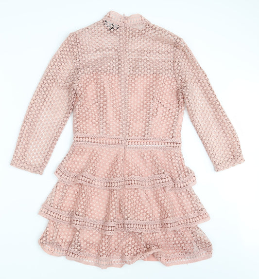 PRETTYLITTLETHING Womens Pink Fit & Flare Size 10