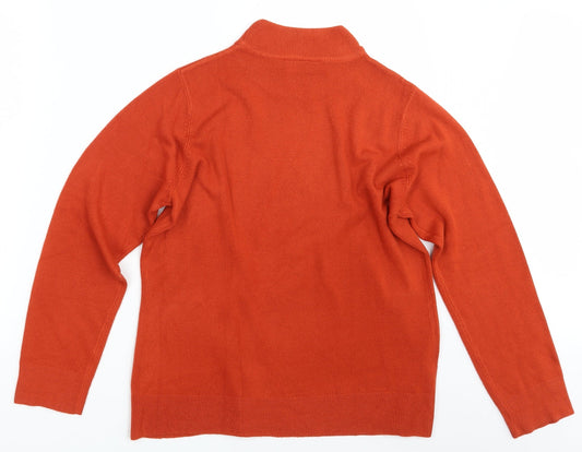 BHS Womens Orange Knit Pullover Jumper Size 16