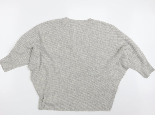 F&F Womens Grey Knit Pullover Jumper Size 16