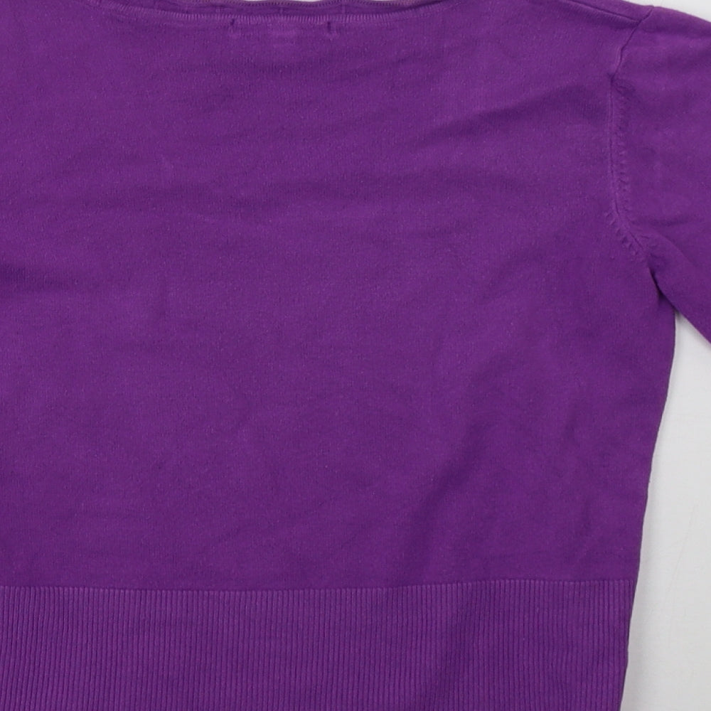 Linea Womens Purple Pullover Sweatshirt Size S