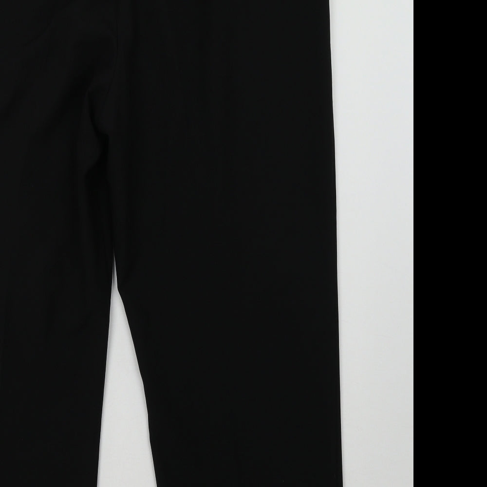 Brand and care label for Bonmarché, women’s black trousers, size UK 18, 30-inch leg