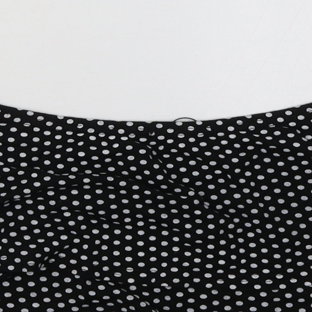 Boohoo Womens Black Polka Dot Cropped Tank Size 10