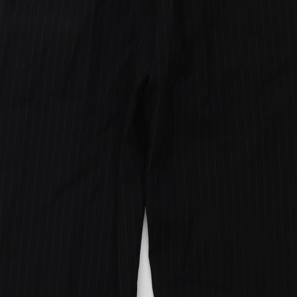 Burton Mens Black Striped Trousers Size 32 in L30 in