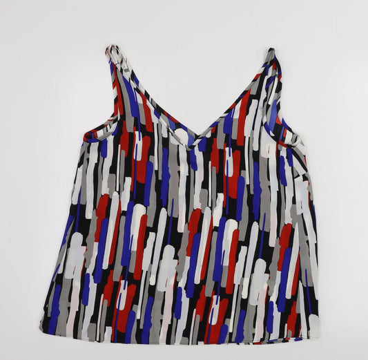 Matalan Womens Grey Geometric Basic Tank Size 12