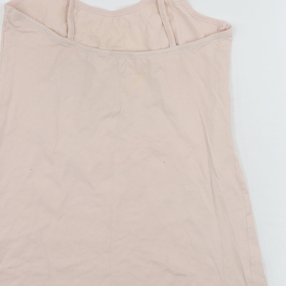 Womens UK Size 12 New Look Pink Basic Tank