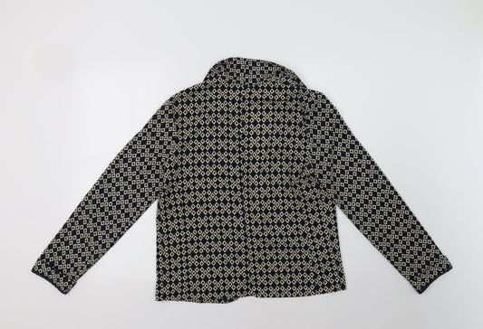 Primark Womens Blue Geometric Jacket Blazer Size 10