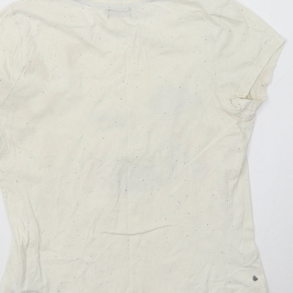 F&F Womens Ivory Basic T-Shirt Size 6 - Rainbow