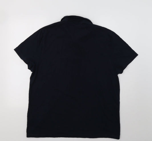 River Island Mens Blue Polo Size XL