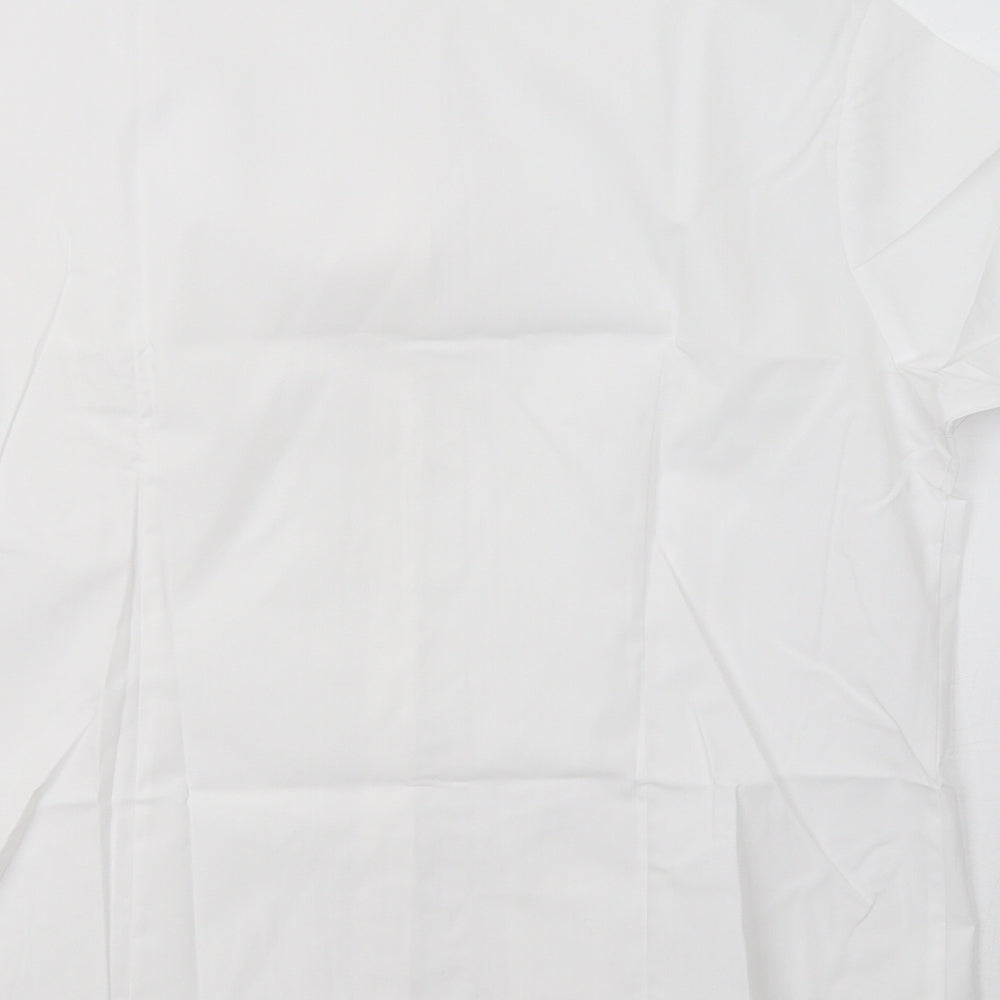 Womens UK Size 18 Disley White Basic Button-Up