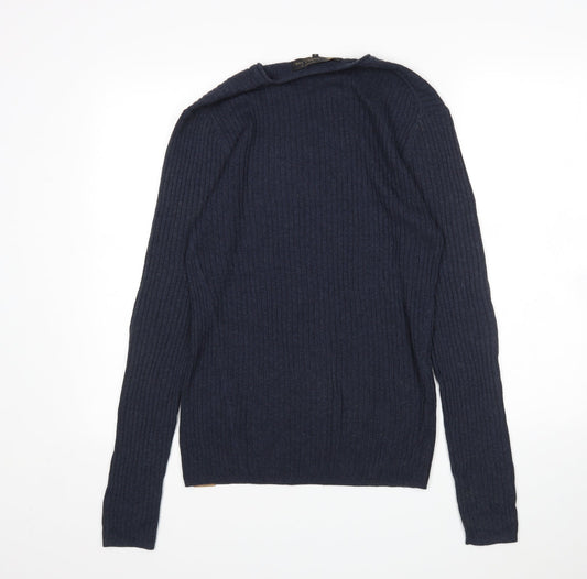 Label Lab Mens Blue Pullover Jumper Size S