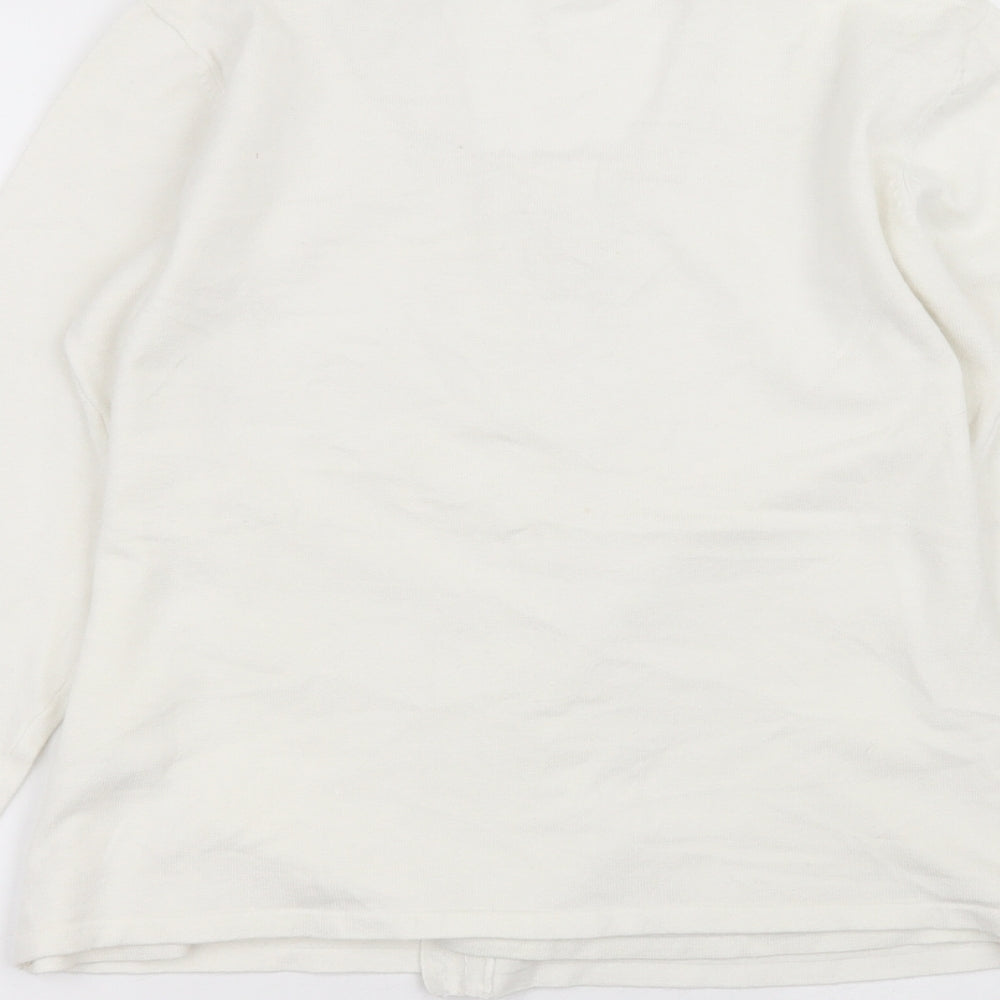 Womens UK Size 12 Viz-A-Viz White Cardigan Jumper