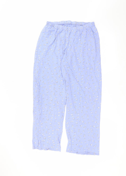 Womens UK Size 12 Marks and Spencer Regular Fit Blue Trousers